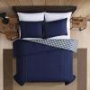 imageEddie Bauer  King Comforter Set Reversible Cotton Bedding with Matching Shams PreWashed for Added Softness Kingston Charcoal KingKingston Navy