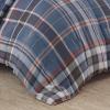 imageEddie Bauer  King Comforter Set Reversible Cotton Bedding with Matching Shams PreWashed for Added Softness Kingston Charcoal KingMedium Indigo