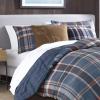 imageEddie Bauer  King Comforter Set Reversible Cotton Bedding with Matching Shams PreWashed for Added Softness Kingston Charcoal KingMedium Indigo