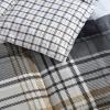 imageEddie Bauer  King Comforter Set Reversible Cotton Bedding with Matching Shams PreWashed for Added Softness Kingston Charcoal KingNormandy Plaid Grey