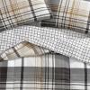 imageEddie Bauer  King Comforter Set Reversible Cotton Bedding with Matching Shams PreWashed for Added Softness Kingston Charcoal KingNormandy Plaid Grey