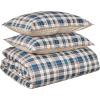 imageEddie Bauer  King Comforter Set Reversible Cotton Bedding with Matching Shams PreWashed for Added Softness Kingston Charcoal KingPort Gamble Blue