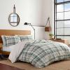 imageEddie Bauer  King Comforter Set Reversible Cotton Bedding with Matching Shams PreWashed for Added Softness Kingston Charcoal KingTimbers Green