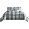 imageEddie Bauer  King Comforter Set Reversible Cotton Bedding with Matching Shams PreWashed for Added Softness Kingston Charcoal KingTimbers Green
