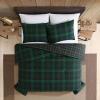 imageEddie Bauer  King Comforter Set Reversible Cotton Bedding with Matching Shams PreWashed for Added Softness Kingston Charcoal KingWoodland Tartan Green