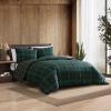 imageEddie Bauer  King Comforter Set Reversible Cotton Bedding with Matching Shams PreWashed for Added Softness Kingston Charcoal KingWoodland Tartan Green