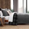imageEddie Bauer  King Comforter Set Reversible Sherpa Bedding with Matching Shams Cozy ampamp Warm Home Decor Sherwood Brown KingCabin Plaid Grey