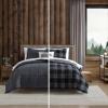 imageEddie Bauer  King Comforter Set Reversible Sherpa Bedding with Matching Shams Cozy ampamp Warm Home Decor Sherwood Brown KingCabin Plaid Grey