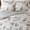 imageEddie Bauer  King Duvet Cover Set Super Soft Bedding with Matching Shams Bedding Set OekoTex Certified Rocky Mountain Cabin Grey KingRocky Mountain Cabin Grey