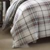 imageEddie Bauer  Queen Comforter Set Reversible Cotton Bedding with Matching Shams Plaid Home Decor for All Seasons Alder GreyRed QueenKing