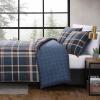 imageEddie Bauer  Queen Duvet Cover Reversible Bedding Set with Matching Shams Cozy Home Decor Shasta Lake Navy QueenNavy