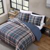 imageEddie Bauer  Queen Duvet Cover Reversible Bedding Set with Matching Shams Cozy Home Decor Shasta Lake Navy QueenNavy