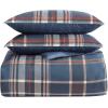 imageEddie Bauer  Queen Duvet Cover Reversible Bedding Set with Matching Shams Cozy Home Decor Shasta Lake Navy QueenNavy