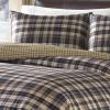 imageEddie Bauer  Queen Duvet Cover Set Reversible Bedding with Matching Shams Plaid Home Decor for All Seasons Port Gamble Blue QueenTwin
