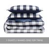 imageEddie Bauer  Queen Duvet Cover Set Reversible Cotton Bedding with Matching Shams Stylish Plaid Home Decor Lakehouse Blue QueenKing