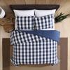imageEddie Bauer  Queen Duvet Cover Set Reversible Cotton Bedding with Matching Shams Stylish Plaid Home Decor Lakehouse Blue QueenKing