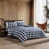 imageEddie Bauer  Queen Duvet Cover Set Reversible Cotton Bedding with Matching Shams Stylish Plaid Home Decor Lakehouse Blue QueenQueen