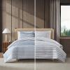 imageEddie Bauer Duvet Cover Set Soft Bedding with Matching Shams Buttons ampamp Corner Ties to Ensure Placement Striped Room Decor King NeutralCooper Stripe Blue