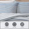imageEddie Bauer Duvet Cover Set Soft Bedding with Matching Shams Buttons ampamp Corner Ties to Ensure Placement Striped Room Decor King NeutralCooper Stripe Blue