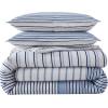 imageEddie Bauer Duvet Cover Set Soft Bedding with Matching Shams Buttons ampamp Corner Ties to Ensure Placement Striped Room Decor King NeutralCooper Stripe Blue
