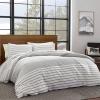 imageEddie Bauer Duvet Cover Set Soft Bedding with Matching Shams Buttons ampamp Corner Ties to Ensure Placement Striped Room Decor King NeutralNeutral