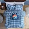 imageEddie Bauer Kids  Kids Comforter Set Super Soft Reversible Toddler Bedding with Matching Sham ampamp Bonus Decorative Pillow Ideal Boy Room Essentials Preston Check Blue TwinPreston Check Blue