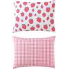 imageEddie Bauer Kids  Kids Comforter Set Super Soft Reversible Toddler Bedding with Matching Sham ampamp Bonus Decorative Pillow Ideal Boy Room Essentials Preston Check Blue TwinStrawberry Field Pink