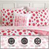 imageEddie Bauer Kids  Kids Comforter Set Super Soft Reversible Toddler Bedding with Matching Sham ampamp Bonus Decorative Pillow Ideal Boy Room Essentials Preston Check Blue TwinStrawberry Field Pink