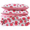 imageEddie Bauer Kids  Kids Comforter Set Super Soft Reversible Toddler Bedding with Matching Sham ampamp Bonus Decorative Pillow Ideal Boy Room Essentials Preston Check Blue TwinStrawberry Field Pink