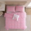 imageEddie Bauer Kids  Kids Comforter Set Super Soft Reversible Toddler Bedding with Matching Sham ampamp Bonus Decorative Pillow Ideal Boy Room Essentials Preston Check Blue TwinPreston Check Pink