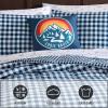 imageEddie Bauer Kids  Kids Comforter Set Super Soft Reversible Toddler Bedding with Matching Sham ampamp Bonus Decorative Pillow Ideal Boy Room Essentials Preston Check Blue TwinPreston Check Blue