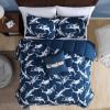imageEddie Bauer Kids  Kids Comforter Set Super Soft Reversible Toddler Bedding with Matching Sham ampamp Bonus Decorative Pillow Ideal Boy Room Essentials Preston Check Blue TwinVinny  Shark Friends Blue