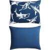 imageEddie Bauer Kids  Kids Comforter Set Super Soft Reversible Toddler Bedding with Matching Sham ampamp Bonus Decorative Pillow Ideal Boy Room Essentials Preston Check Blue TwinVinny  Shark Friends Blue