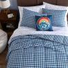 imageEddie Bauer Kids  Kids Comforter Set Super Soft Reversible Toddler Bedding with Matching Sham ampamp Bonus Decorative Pillow Ideal Boy Room Essentials Preston Check Blue TwinPreston Check Blue