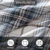 imageEddie Bauer Queen Comforter Set Reversible Microsuede Bedding with Matching Shams Casual Home Decor Normandy Plaid Black QueenAlder BlueGrey