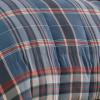 imageEddie Bauer Queen Comforter Set Reversible Microsuede Bedding with Matching Shams Casual Home Decor Normandy Plaid Black QueenMedium Indigo