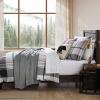imageEddie Bauer Queen Comforter Set Reversible Microsuede Bedding with Matching Shams Casual Home Decor Normandy Plaid Black QueenNormandy Plaid Black