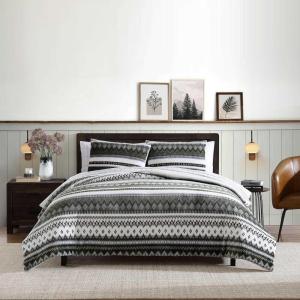 imageEddie Bauer  King Comforter Set Reversible Sherpa Bedding with Matching Shams Cozy ampamp Warm Home Decor Sherwood Brown KingShelton Fair Isle Green