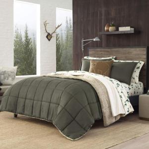 imageEddie Bauer  King Comforter Set Reversible Sherpa Bedding with Matching Shams Cozy ampamp Warm Home Decor Sherwood Brown KingSherwood Green