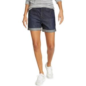 imageEddie Bauer Womens Boyfriend Rolled Denim ShortsDeep Rinse