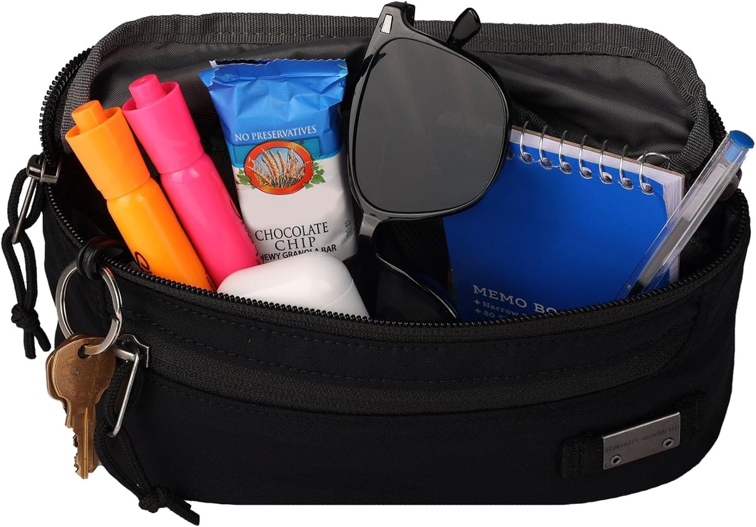imageEddie Bauer 3L Skylar Crossbody Waist Pack with Versatile Pockets and Adjustable BeltBlack
