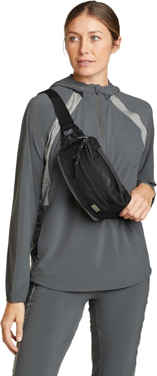 imageEddie Bauer 3L Skylar Crossbody Waist Pack with Versatile Pockets and Adjustable BeltBlack