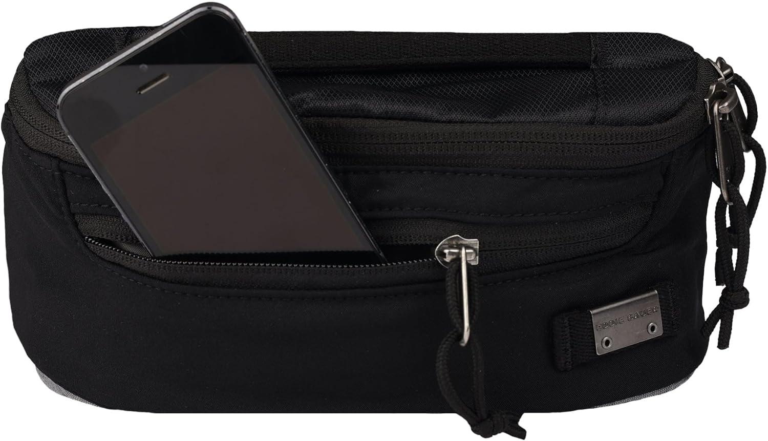 imageEddie Bauer 3L Skylar Crossbody Waist Pack with Versatile Pockets and Adjustable BeltBlack