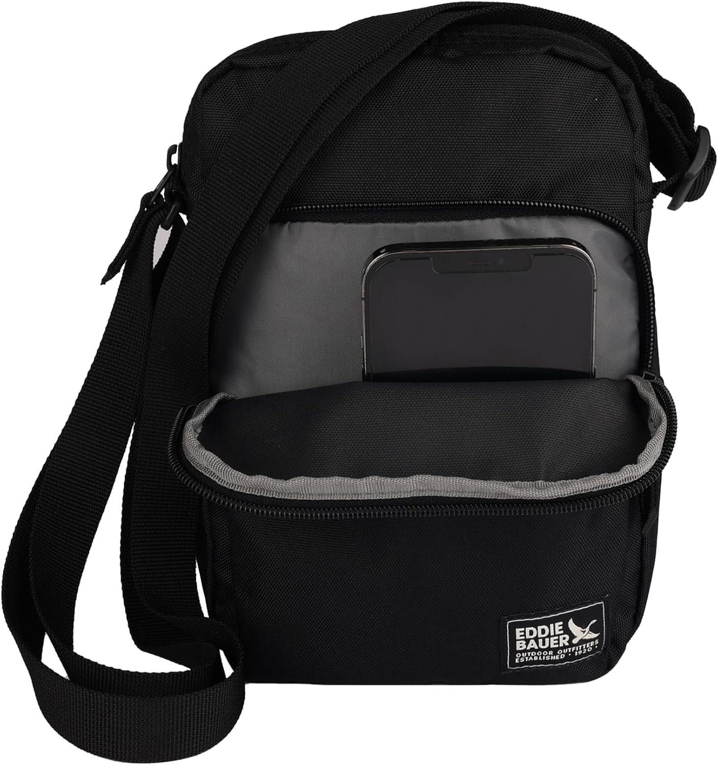 imageEddie Bauer Jasper Crossbody Bag  Everyday Carry  Lightweight  Travel  Adjustable  3L SlateBlack