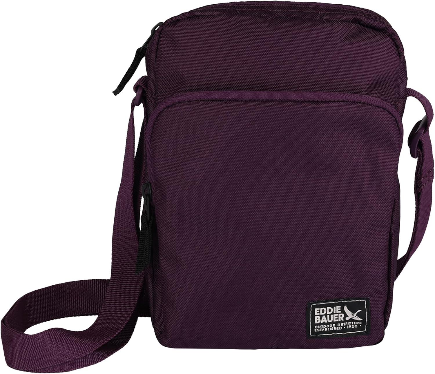 imageEddie Bauer Jasper Crossbody Bag  Everyday Carry  Lightweight  Travel  Adjustable  3L SlateDark Plum
