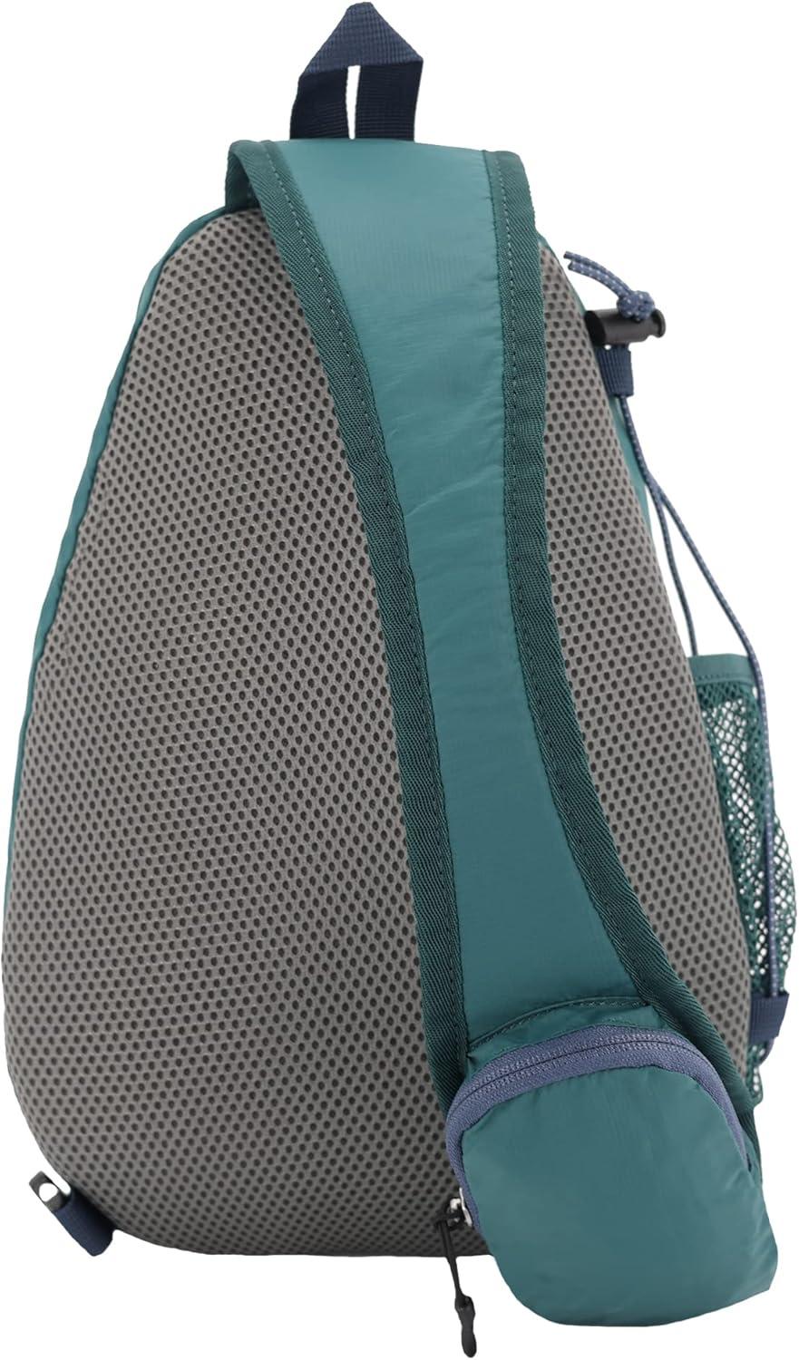 imageEddie Bauer Ripstop 8L Shoulder Sling Pack with Padded AirMesh Adjustable Crossbody Strap Black One SizeDark Evergreen