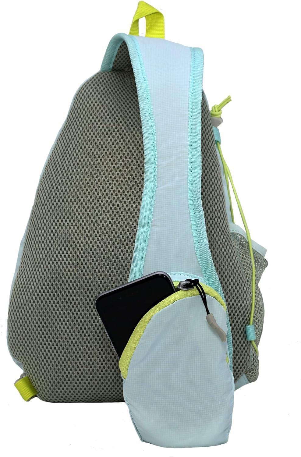 imageEddie Bauer Ripstop 8L Shoulder Sling Pack with Padded AirMesh Adjustable Crossbody Strap Black One SizeLight Aqua