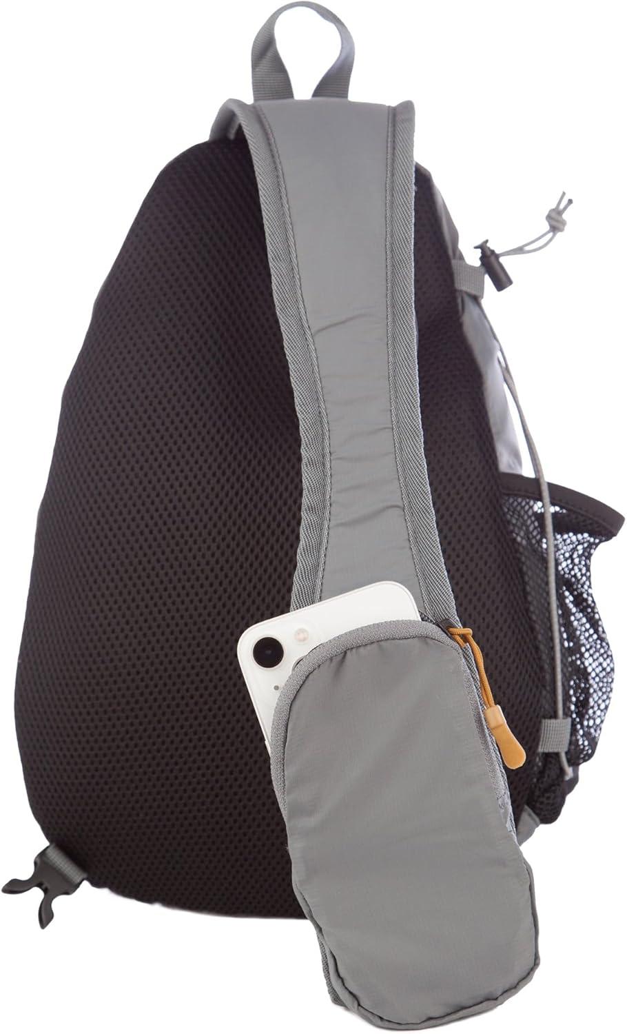 imageEddie Bauer Ripstop 8L Shoulder Sling Pack with Padded AirMesh Adjustable Crossbody Strap Black One SizeSlate