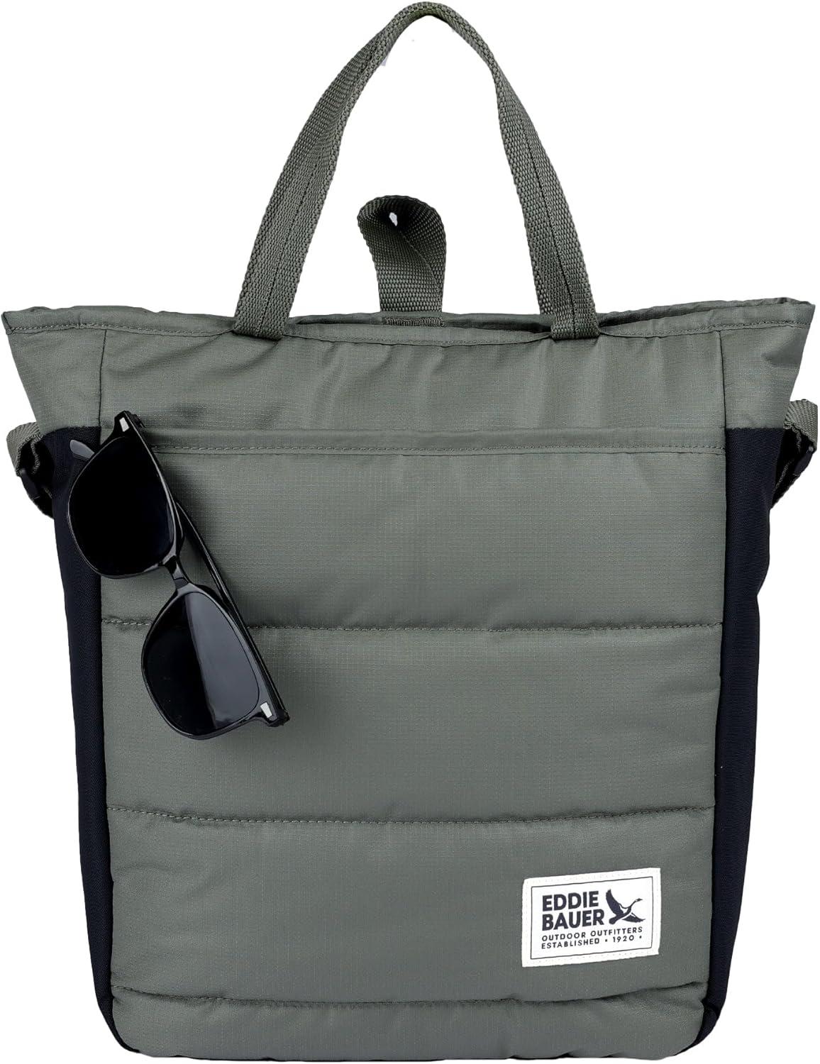 imageEddie Bauer Ripstop Nylon Puffer Day Tote Bag Everyday Carry Tote Travel VacationSprig