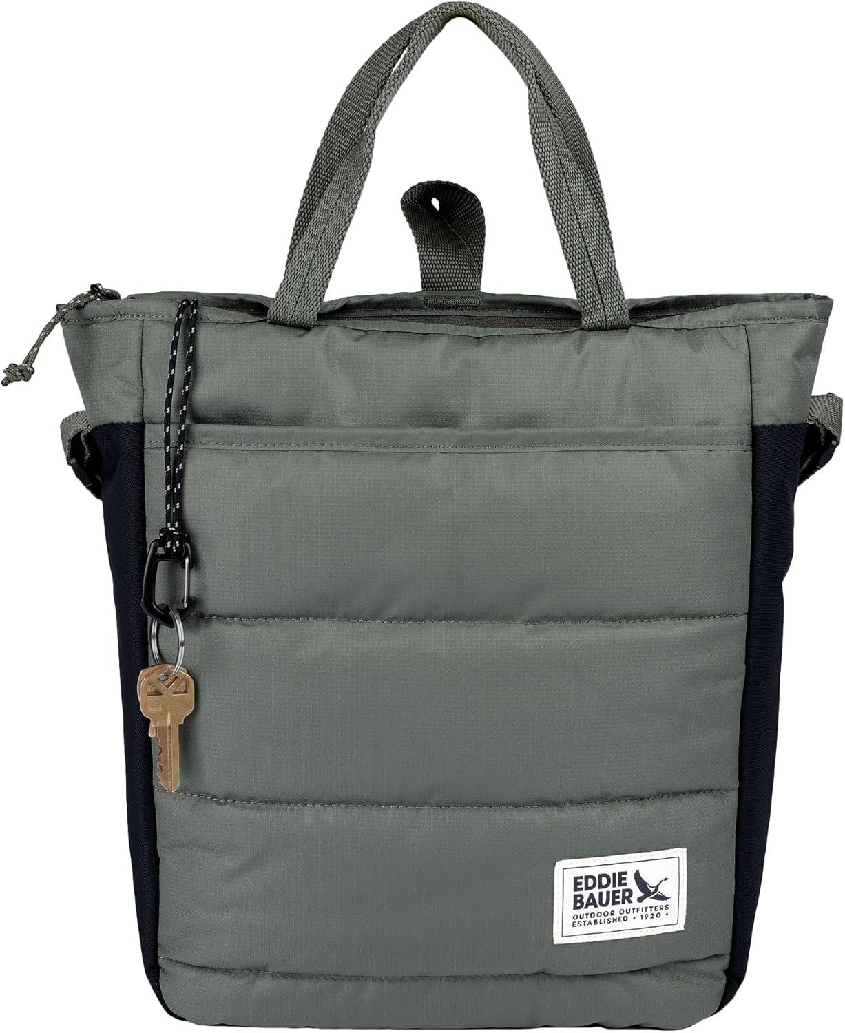 imageEddie Bauer Ripstop Nylon Puffer Day Tote Bag Everyday Carry Tote Travel VacationSprig